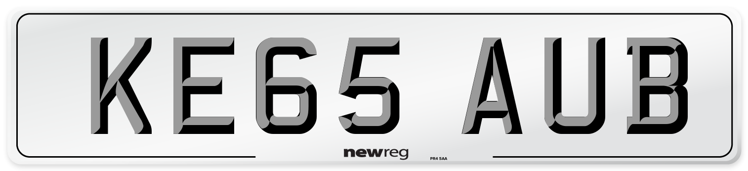 KE65 AUB Number Plate from New Reg